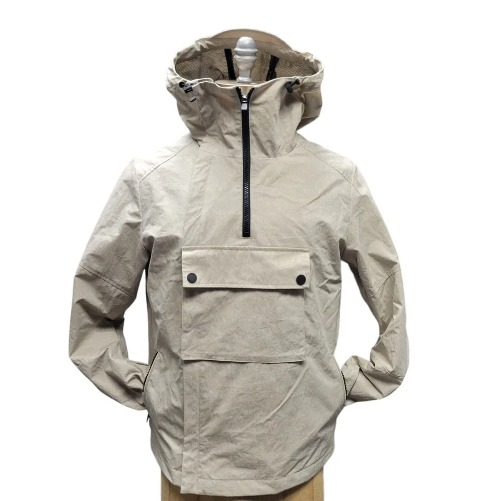 Men's Michael Kors Crinkled Woven Hoodie Cargo Jacket. Size Small. NWT $298